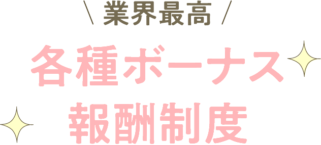 各種ボーナス報酬制度の装飾画像
