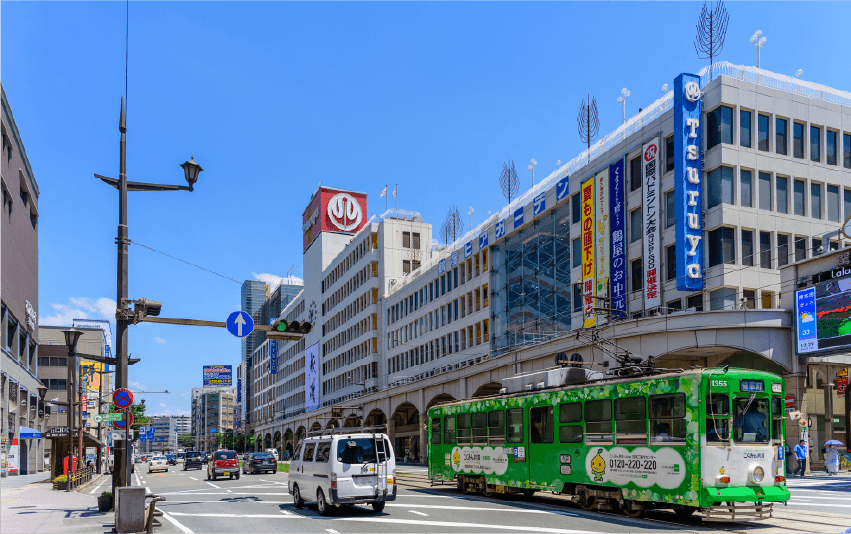 熊本市内繁華街